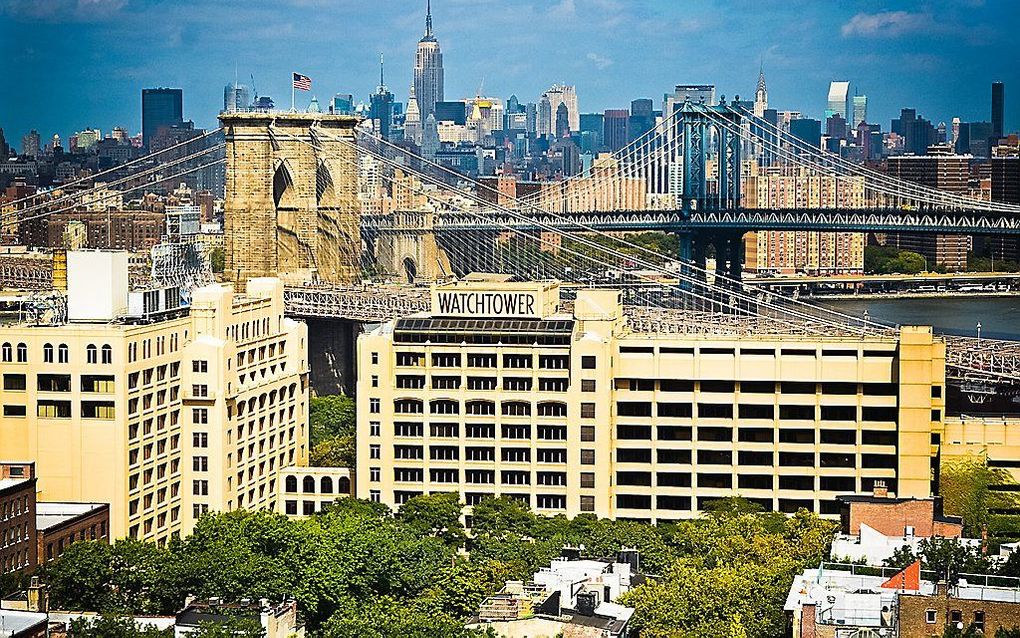 Het gebouw van de Jehovah's getuigen in Brooklyn. beeld Wikimedia