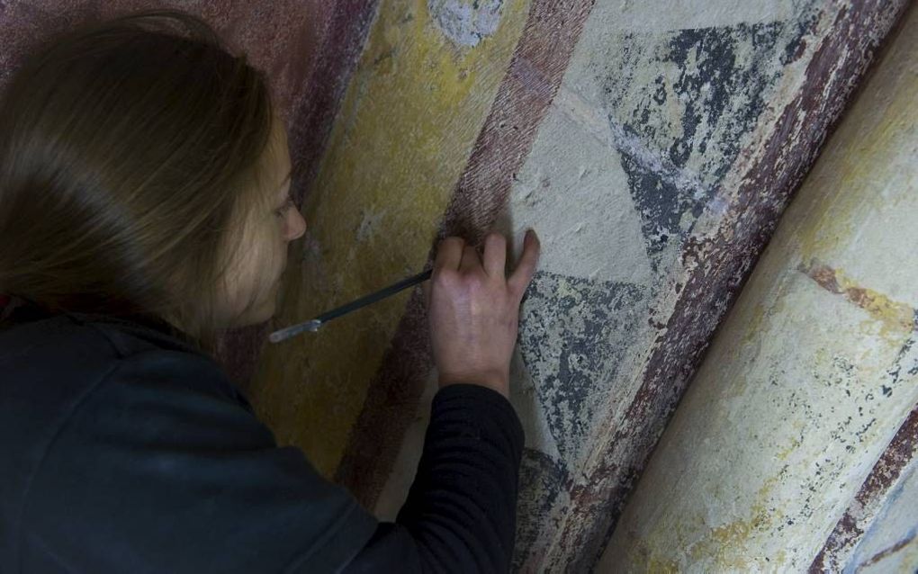 POITIERS. Het begon met een lekkage in 2012. Tijdens reparatiewerkzaamheden bleek dat er achter de witte verflaag op het plafond van de Saint Pierre in Poitiers (West-Frankrijk) wel eens bijzondere schilderingen verborgen zouden kunnen zitten. Dat bleek t