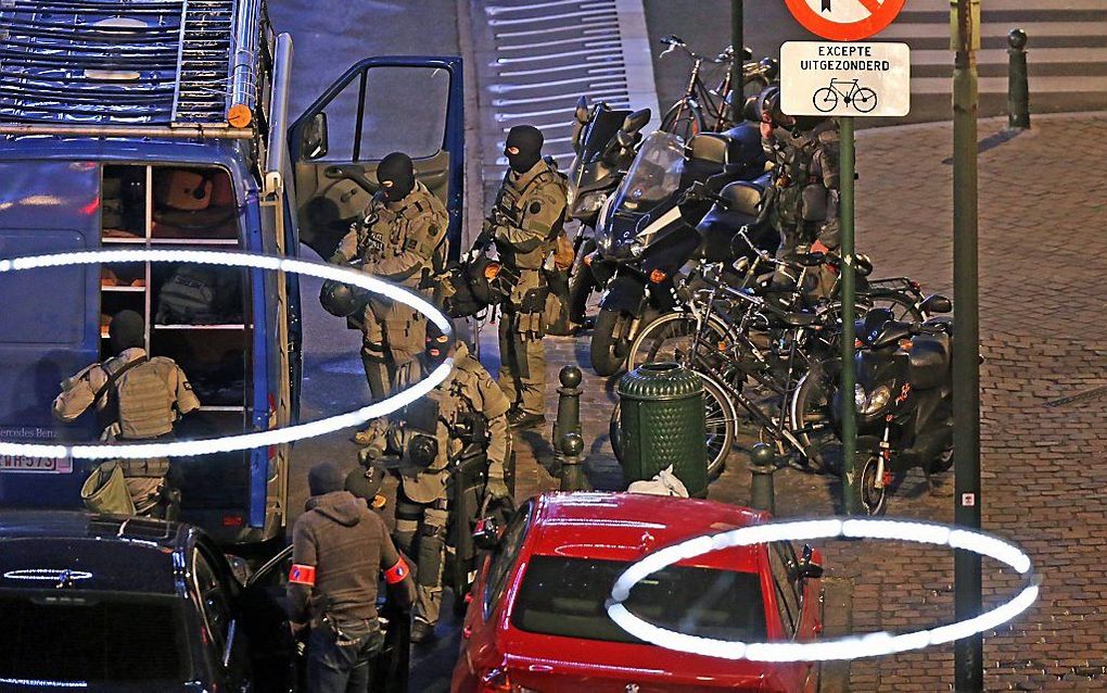 MOLENBEEK. In de Brusselse wijk Molenbeek werd de afgelopen week meermalen huiszoekingen gehouden. beeld AFP