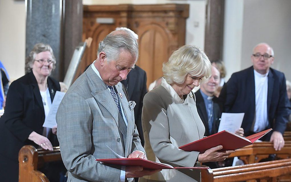 Charles en zijn vrouw in de St. Patrick’s Church, eerder dit jaar. Beeld EPA