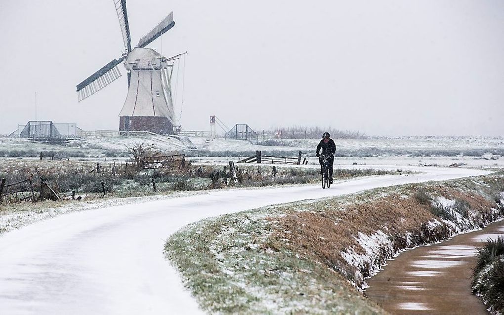 Winterse taferelen in de Glimmense polder. Beeld ANP