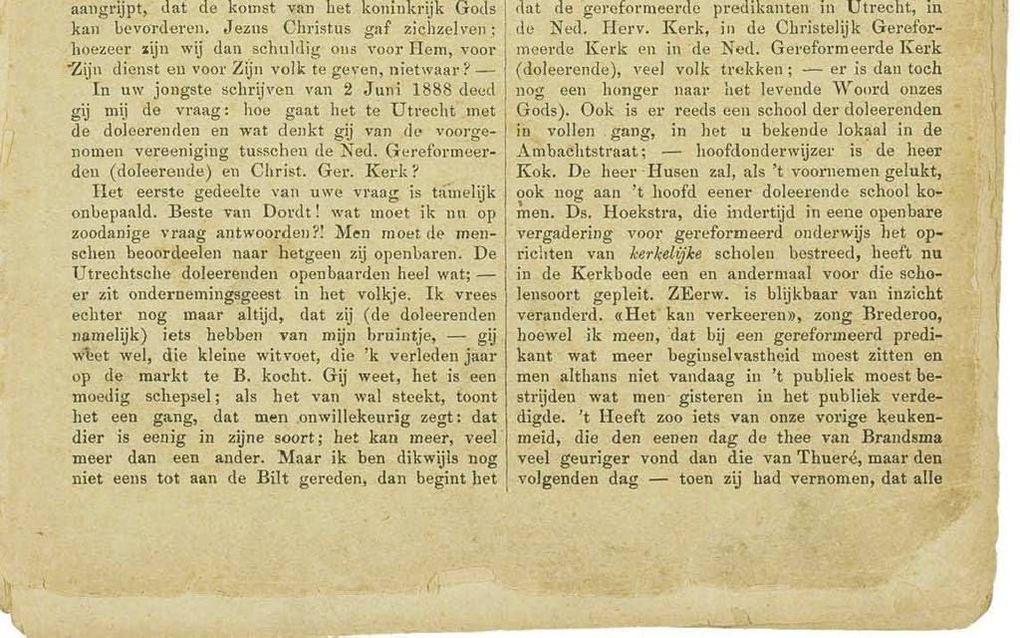 Het eerste nummer van De Wekker, dat in 1888 nog Het Stichtsche Wekkertje heette. beeld De Wekker