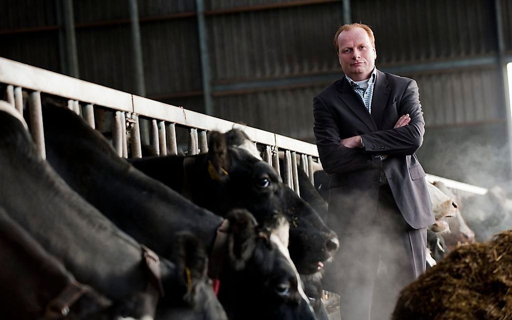 Kees Romijn denkt niet dat de derogatie direct in gevaar komt, nu de Nederlandse veehouderij vorig jaar meer fosfaat heeft geproduceerd dan de Europese Unie toestaat. beeld LTO Nederland