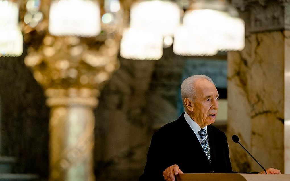 Peres, twee jaar geleden bij zijn bezoek aan Nederland. Beeld ANP