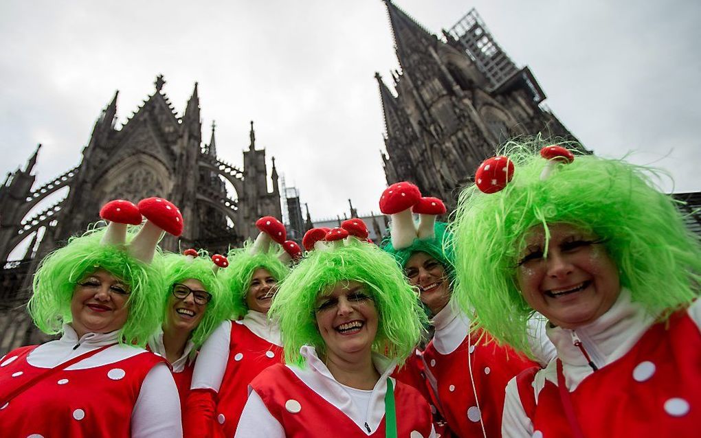 Start van het carnavalsseizoen in Keulen. beeld AFP