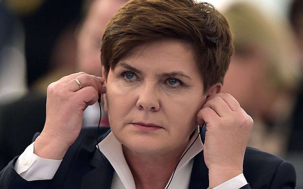 Beata Szydlo. beeld AFP