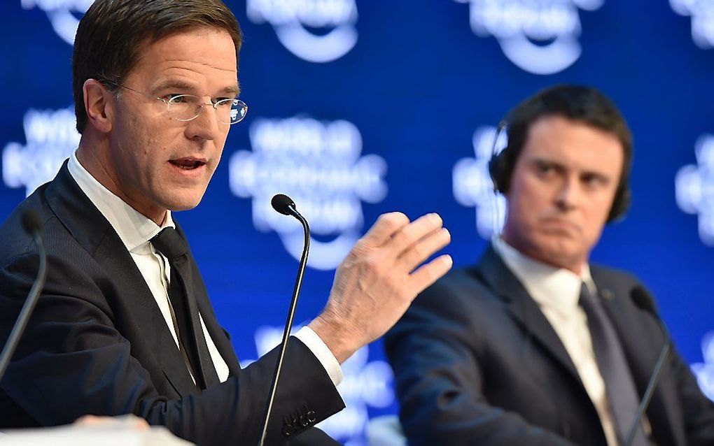 Premier Rutte in Davos. beeld AFP