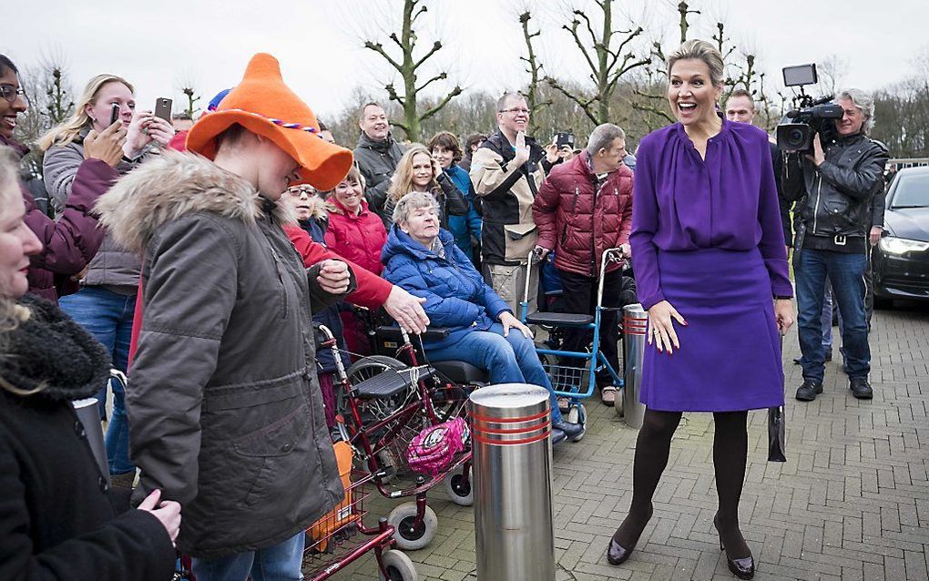 Koningin Máxima woensdagochtend in Pijnacker-Nootdorp. beeld ANP