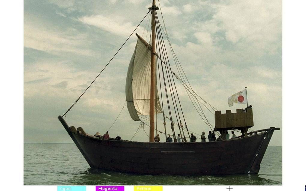 Een replica van de Nederlandse Hanzekogge. Het schip is gebouwd op de Koggewerf in Kampen. beeld ANP