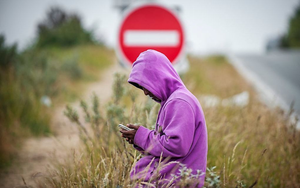 Vluchteling in Calais. Beeld ANP