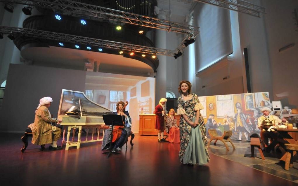 De voorstelling ”Snep en dochters” voor basisschoolkinderen in de Nieuwe Kerk in Zierikzee. Beeld Marieke Mandemaker