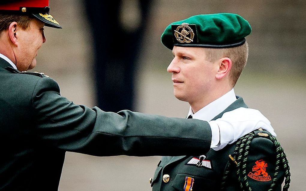 Oud-commando Gijs Tuinman kreeg in 2014 de Militaire Willems-Orde. Beeld ANP