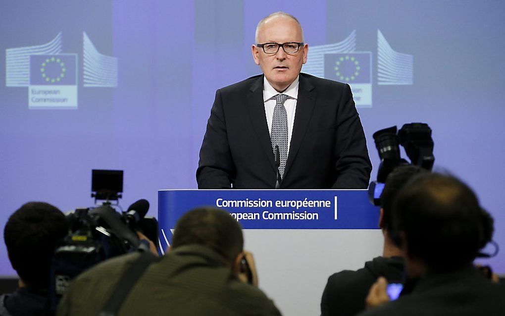 Vicevoorzitter Timmermans van de Europese Commissie. beeld EPA