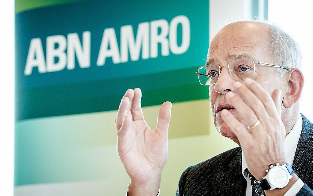 Topman Gerrit Zalm presenteerde woensdag de jaarcijfers van ABN AMRO. beeld ANP