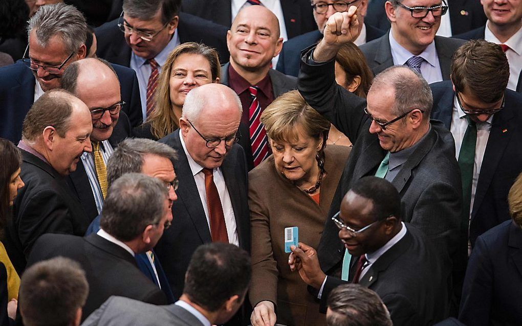 De stemming in de Bondsdag. beeld AFP