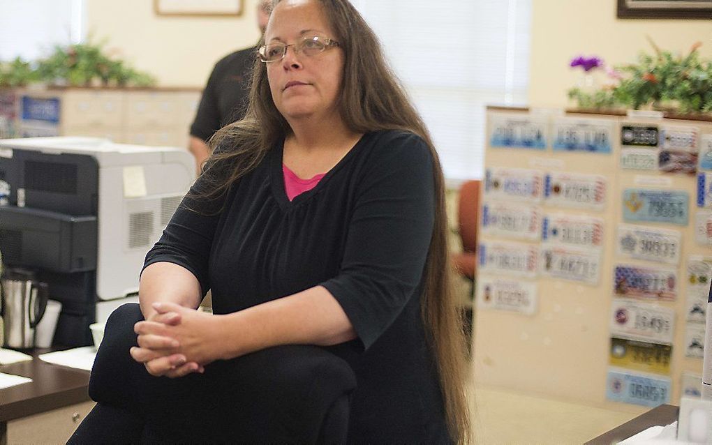 Kim Davis. beeld AFP