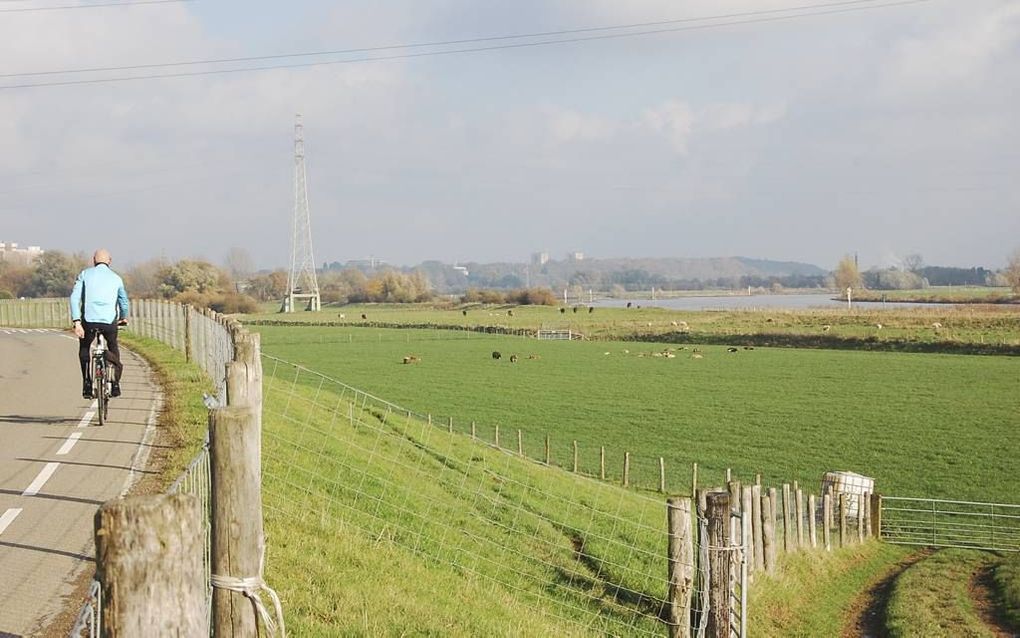 De Grebbedijk bij Rhenen. De gemeente Veenendaal dringt erop aan de dijk eerder te versterken dan in 2023. beeld Waterschap Vallei en Veluwe