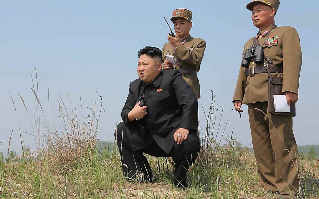 De Noord-Koreaanse leider Kim Jong-un. Beeld EPA