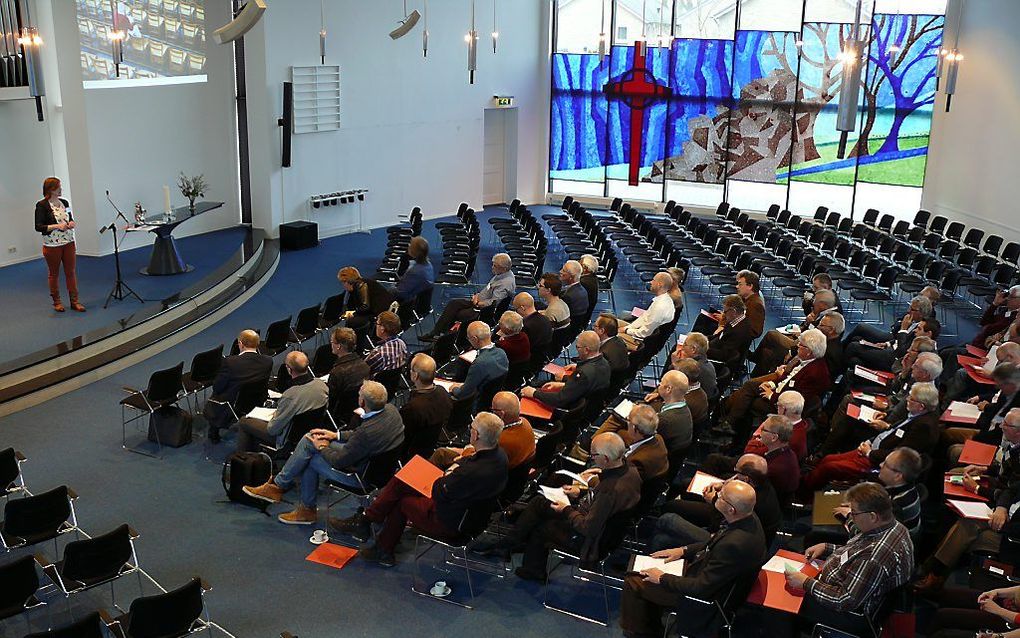 In de gereformeerde kerk vrijgemaakt te Zwolle-Berkum had vrijdag het symposium ”Kansen bij krimp" plaats. Beeld Gerrit van Dijk