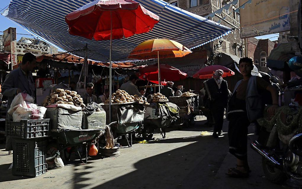 Markt in Sanaa, de hoofdstad van Jemen. beeld EPA