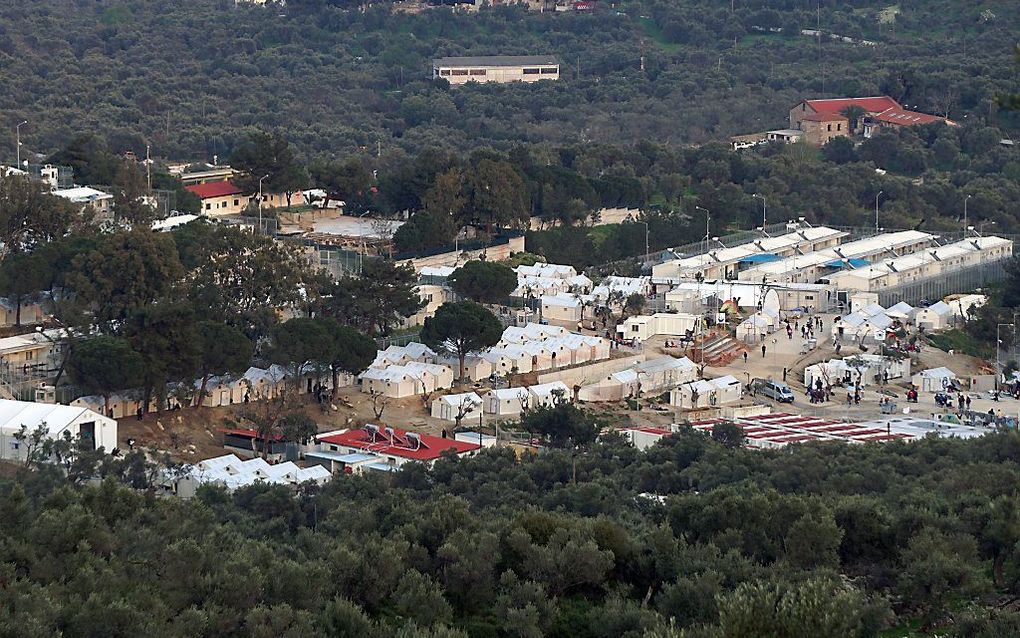 Moria-kamp op Lesbos. beeld ANP