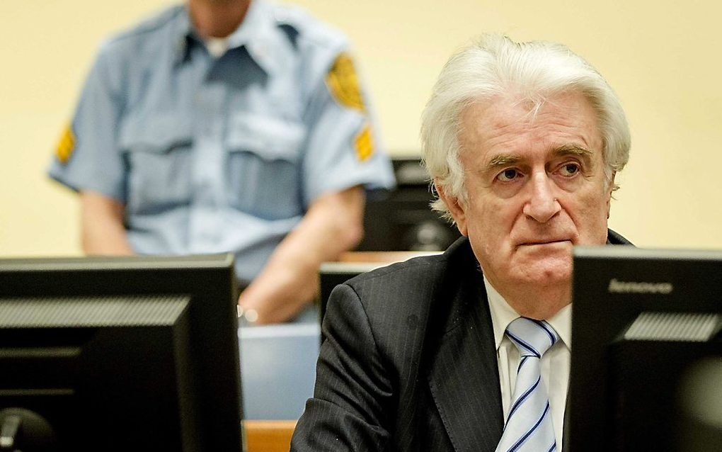 Karadzic in de rechtzaal. beeld ANP