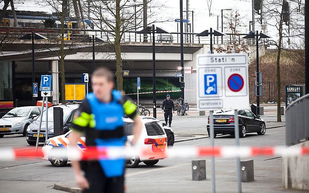 Ontruiming van station Hoofddorp. Beeld ANP