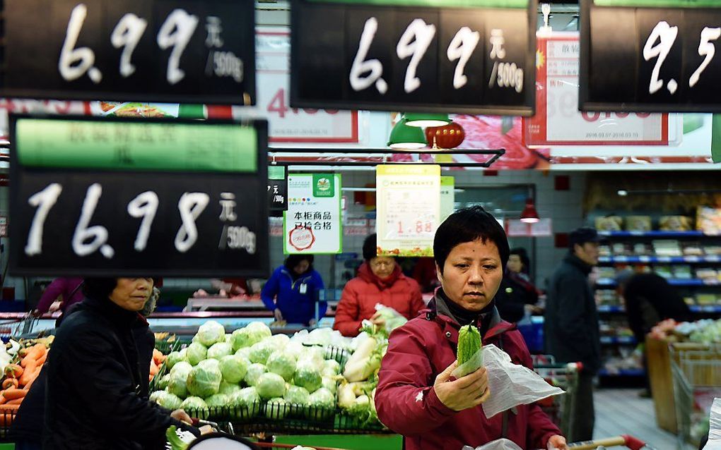 Straatbeeld in Hangzhou. beeld AFP