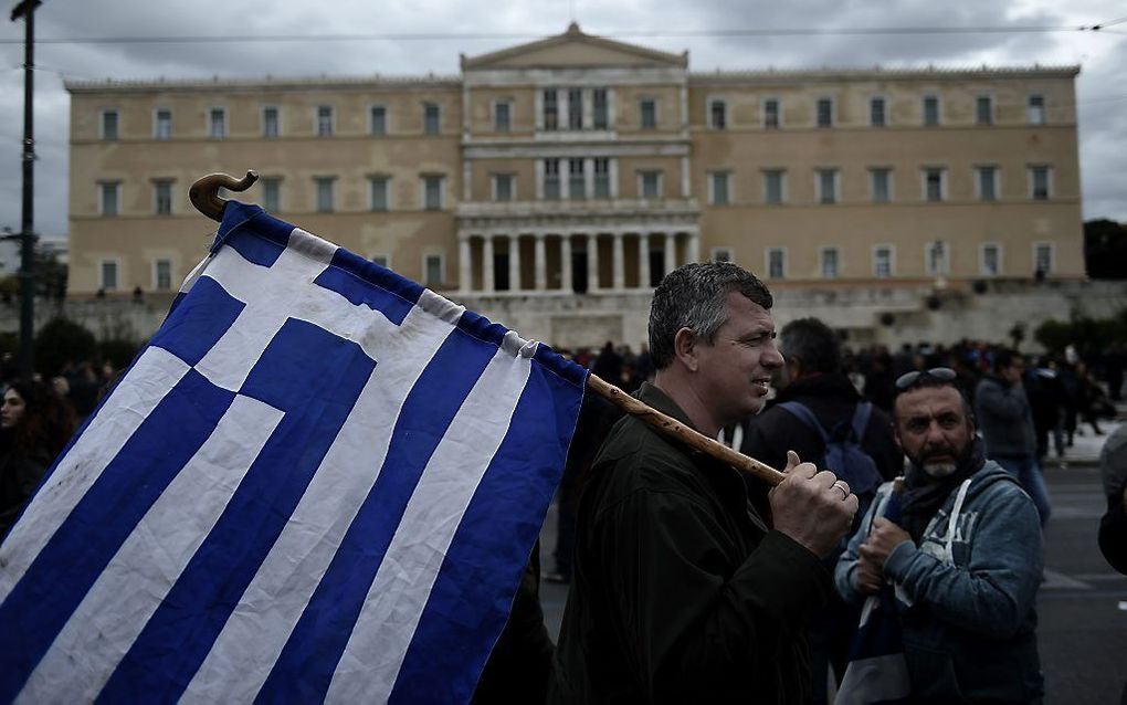 Demonstratie in Athene. beeld AFP, Aris Messinis