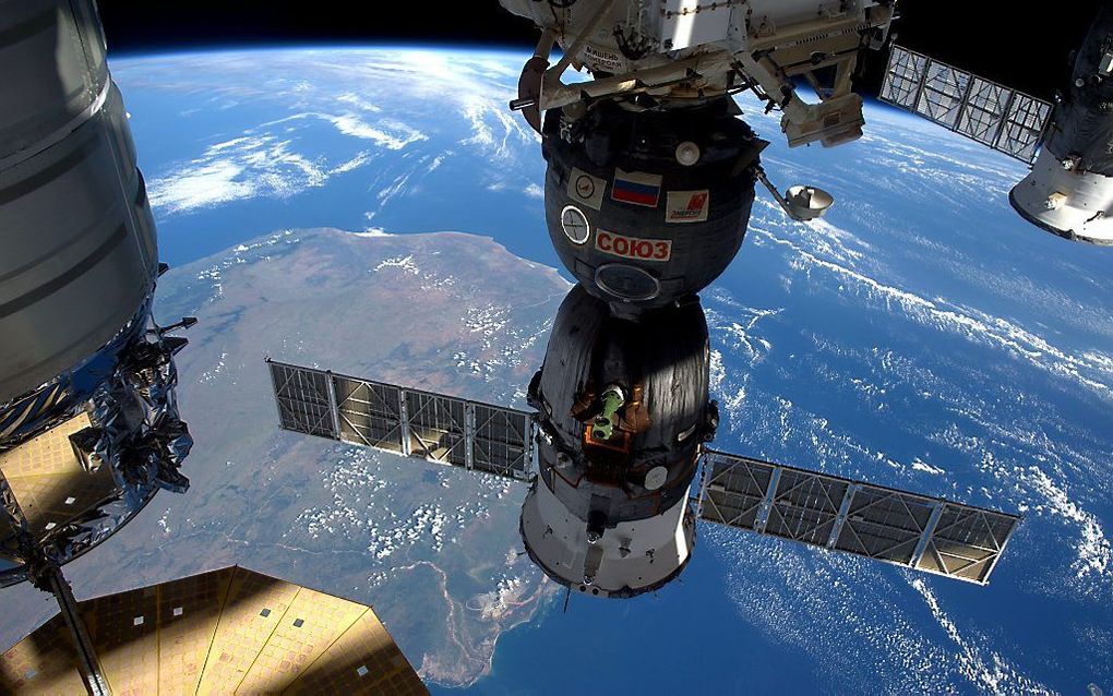 Het International Space Station (ISS) boven Madagascar. beeld EPA