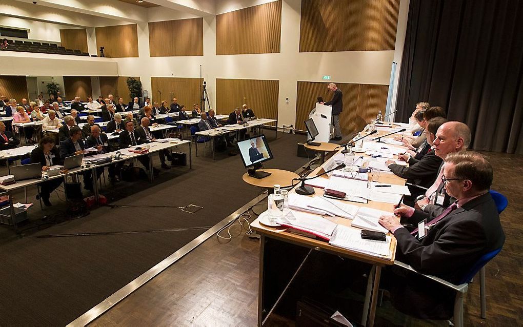 De generale synode van de Protestantse Kerk in vergadering. beeld Anton Dommerholt