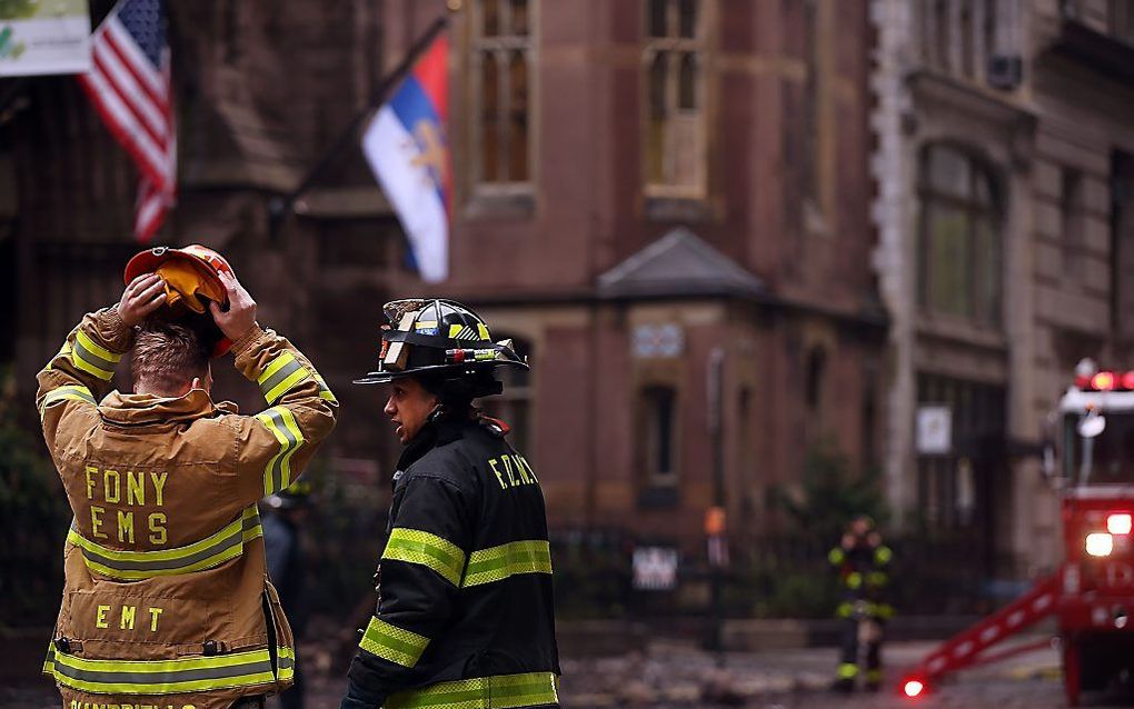 De uitgebrande kerk in New York. beeld AFP