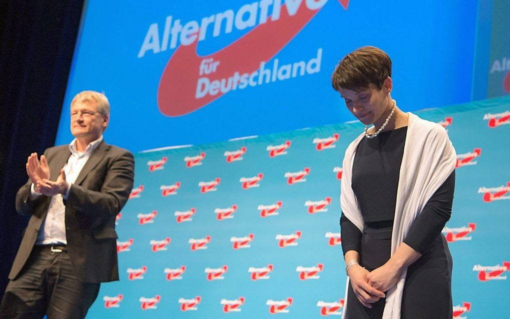 De AfD heeft een islamkritische koers ingezet. beeld EPA/MARIJAN MURAT