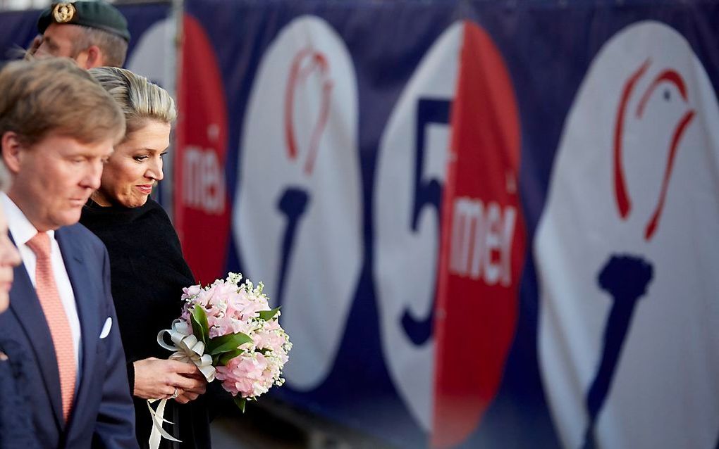 Koning Willem-Alexander en koningin Máxima op Bevrijdingsdag 2015. Beeld ANP