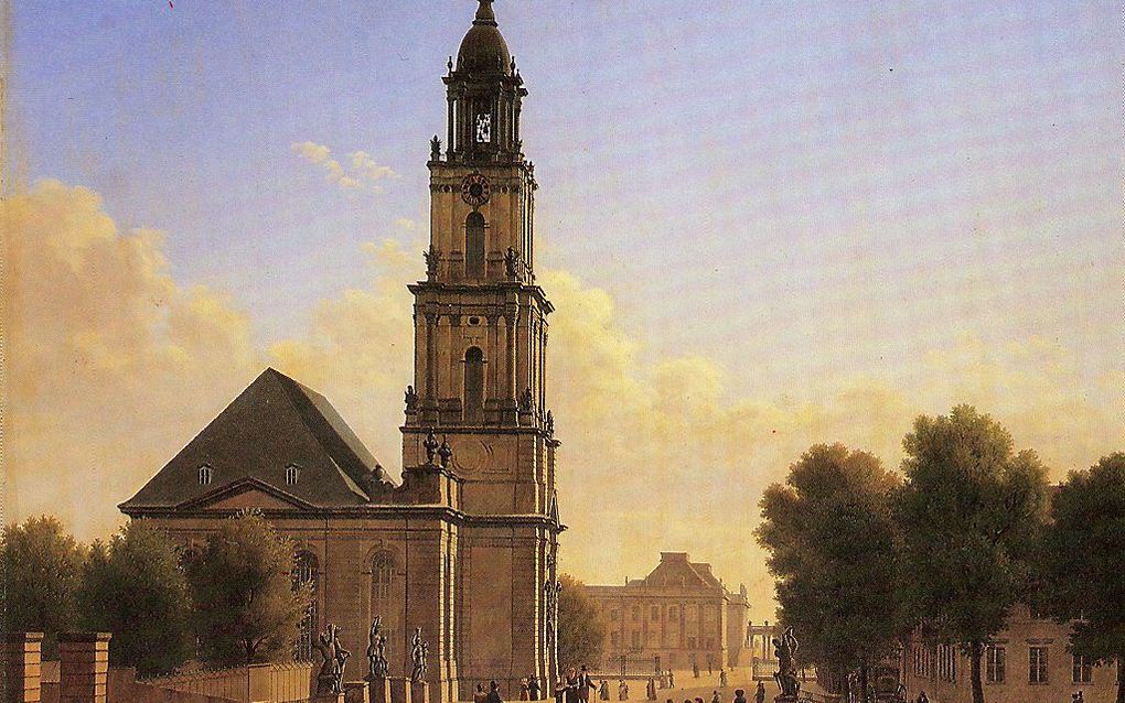 De in 1945 gebombardeerde Garnizoenskerk. beeld Berlin Museum