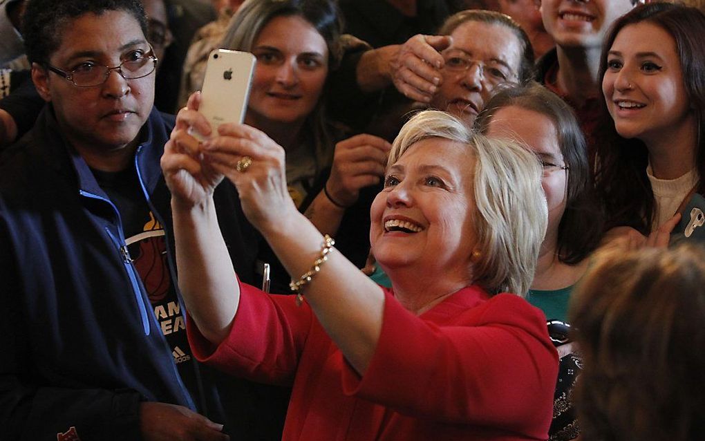 Clinton op campagne in Kentucky. Beeld AFP