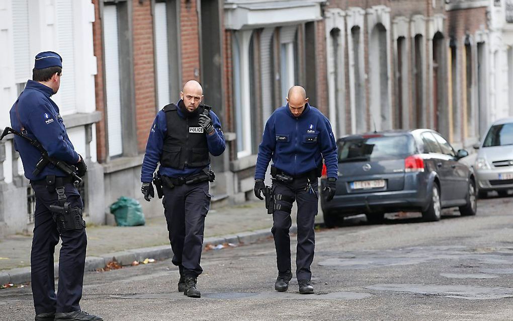 Politieactie in Verviers. Beeld EPA