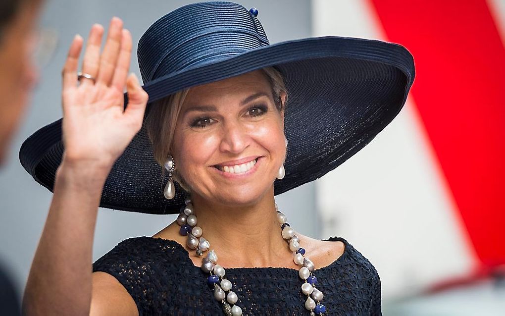 Koningin Máxima heeft vrijdagochtend het nieuwe cruiseschip ms Koningsdam van de Holland America Line gedoopt. beeld ANP