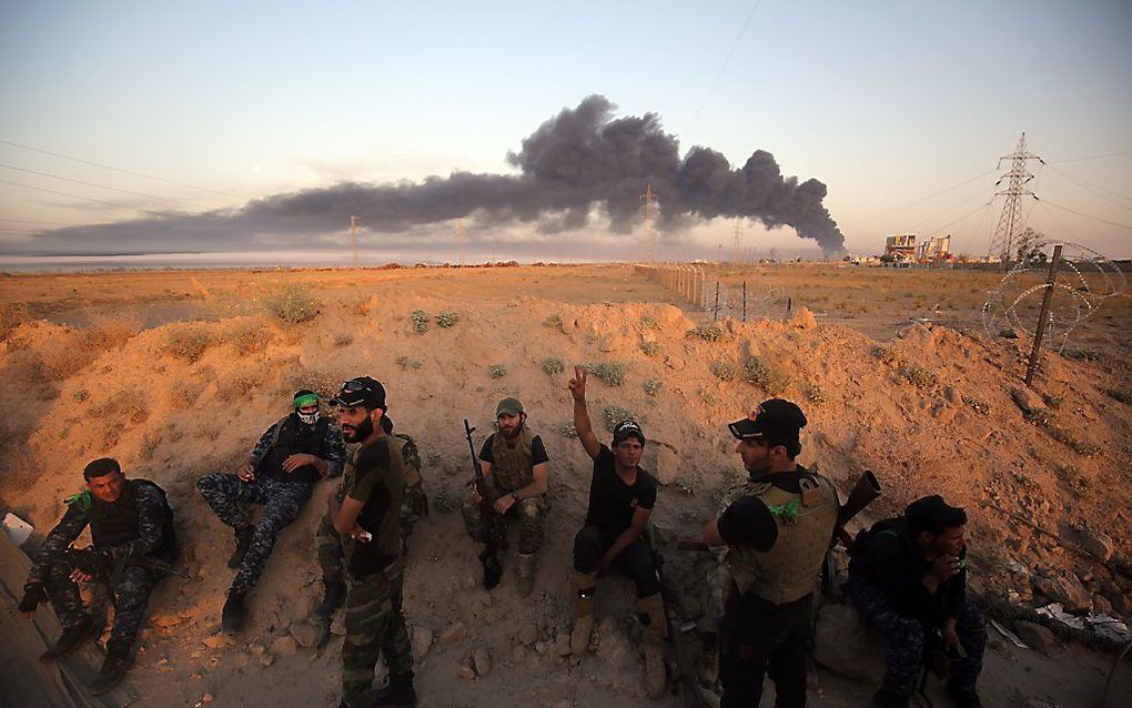 Strijders in Irak.  beeld AFP, Ahmad Al-Rubaye