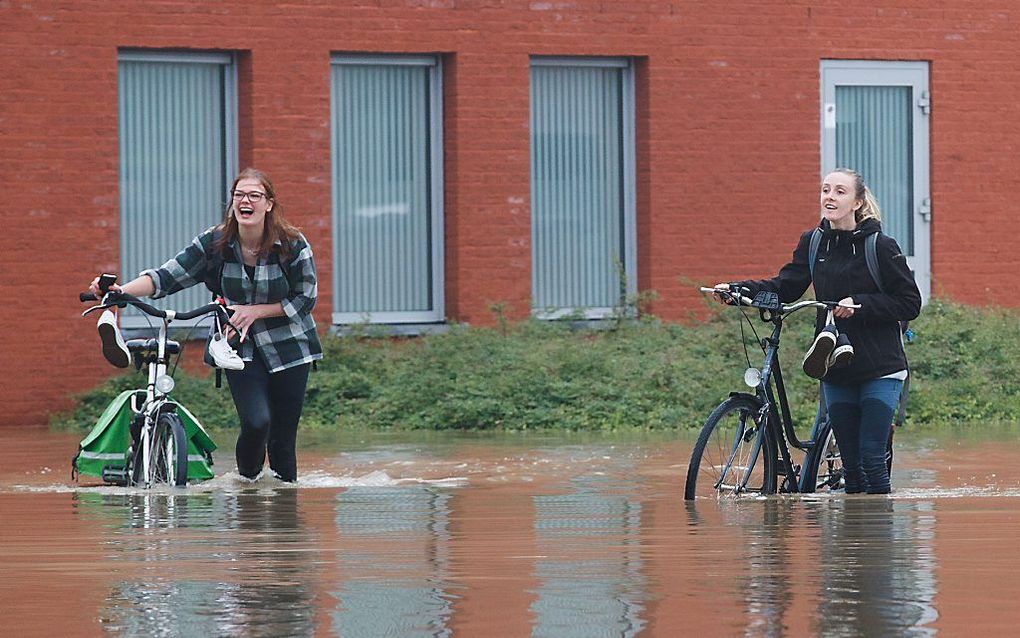 Ook België kampt met wateroverlast. beeld AFP