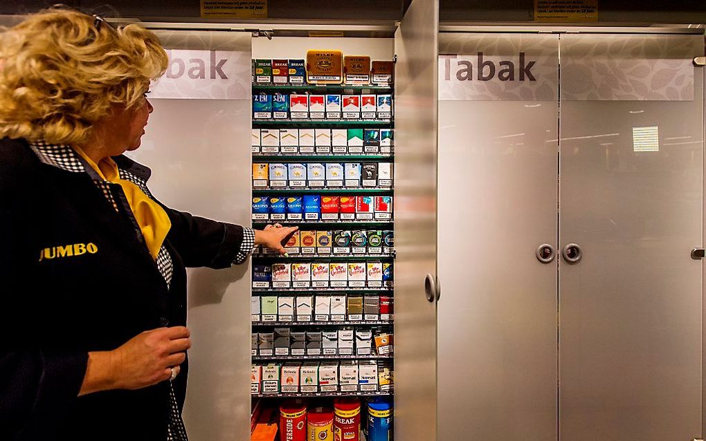 Presenatatie van het nieuwe afgedekte rookwarenschap van Jumbo. beeld Jumbo