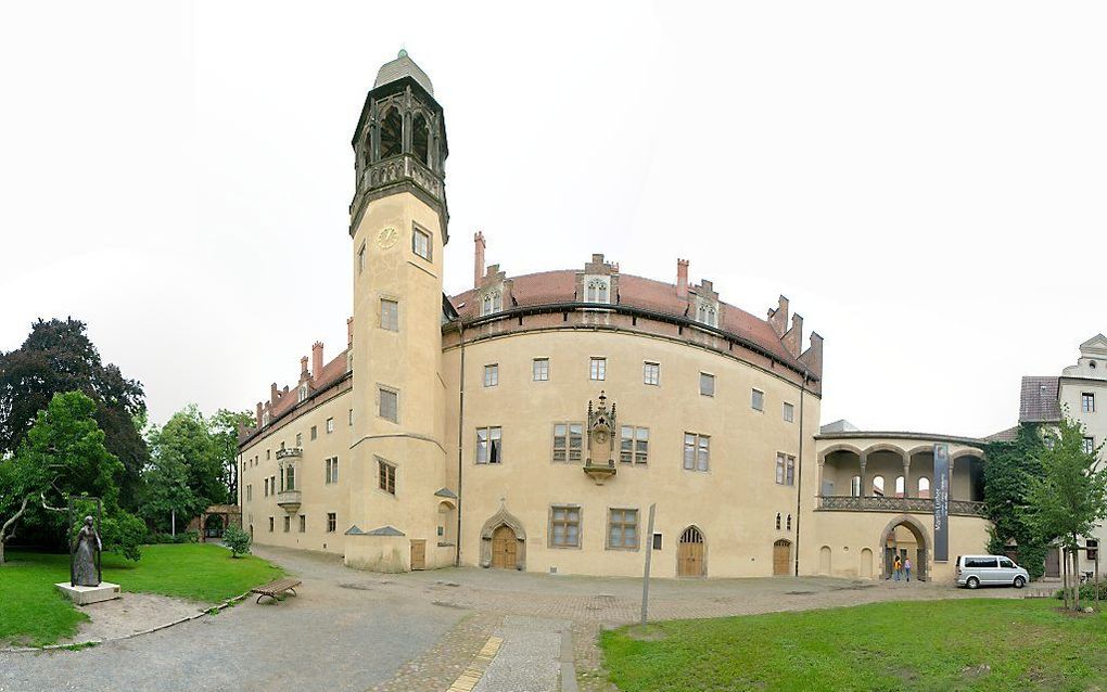 Lutherhuis en -tuin in Wittenberg. beeld Wikmedia