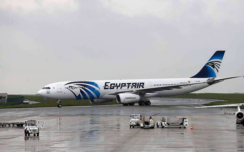 Een toestel van EgyptAir. beeld AFP, Thomas Samson