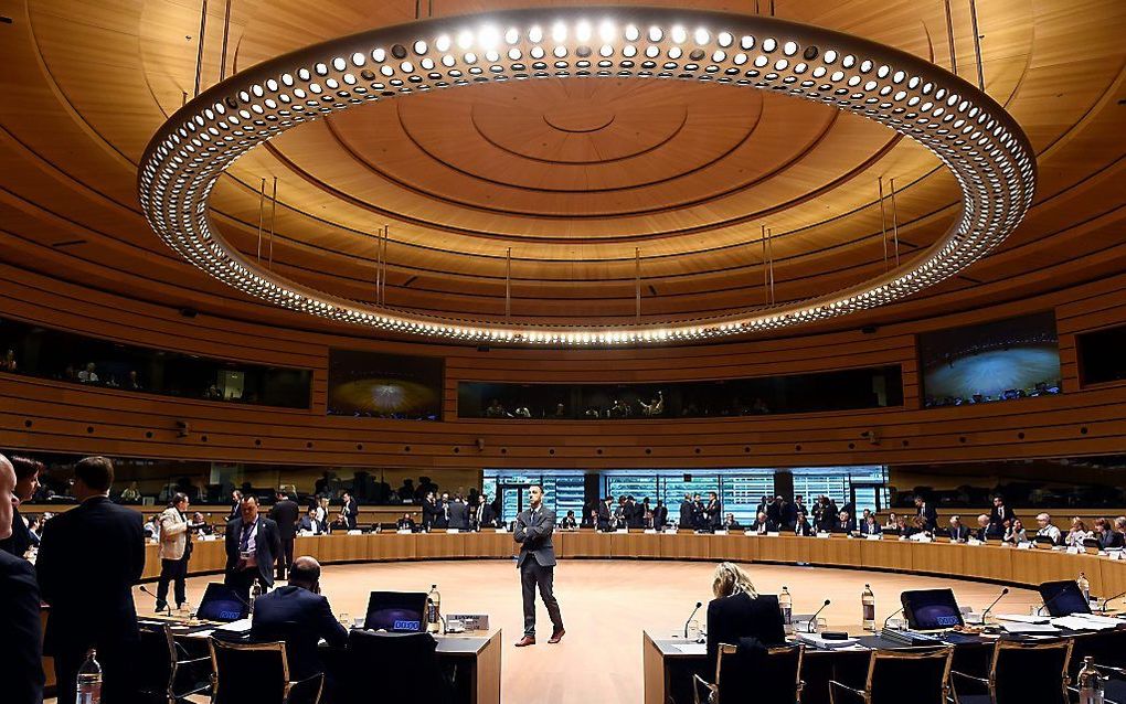 De EU-ministers van Financiën vergaderden gisteren in Luxemburg. beeld AFP, John Thys