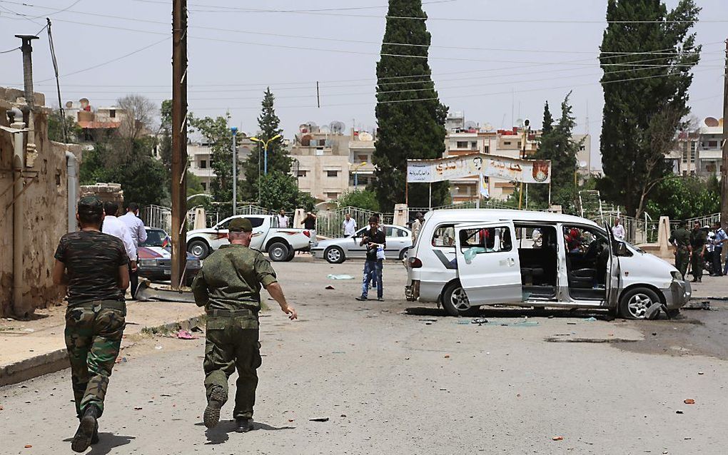 De aanslag vond volgens de berichten plaats in de Syrische plaats Qamishli. beeld AFP