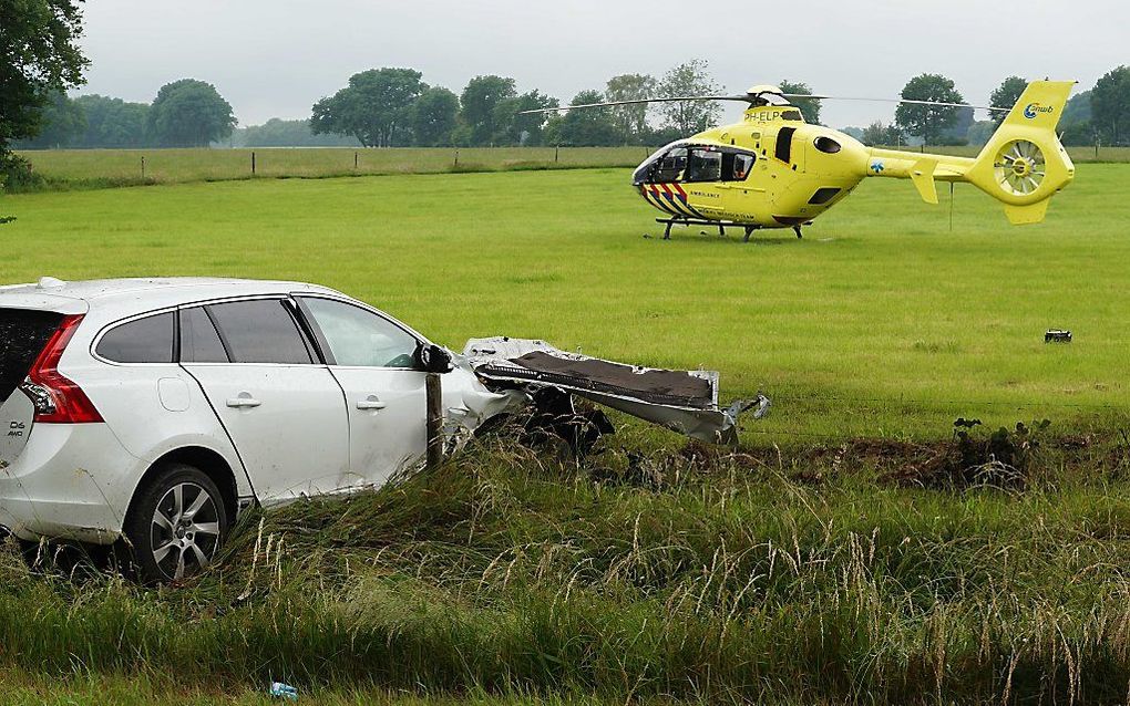 De gestolen auto van de psycholoog, waarmee vorige week een dodelijk ongeluk werd veroorzaakt. beeld ANP, 112 Achterhoek-Nieuws