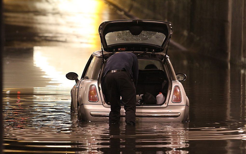 Wateroverlast in Schiedam. beeld ANP