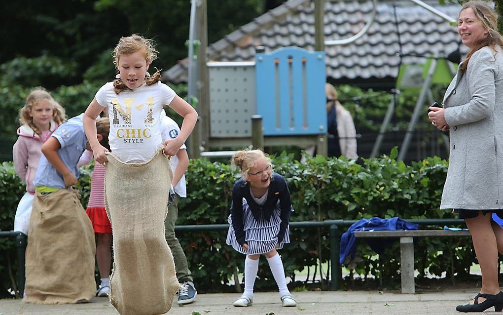 Koningsspelen op de reformatorische basisschool in Ochten. beeld VidiPhoto