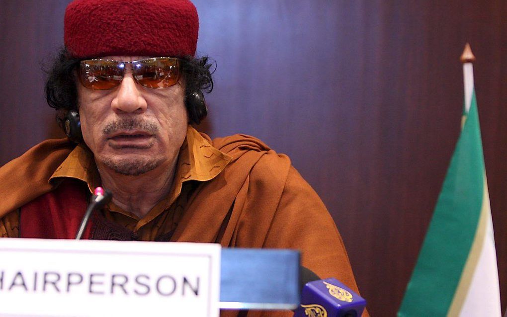 Oud-dictator Gaddafi. Foto EPA