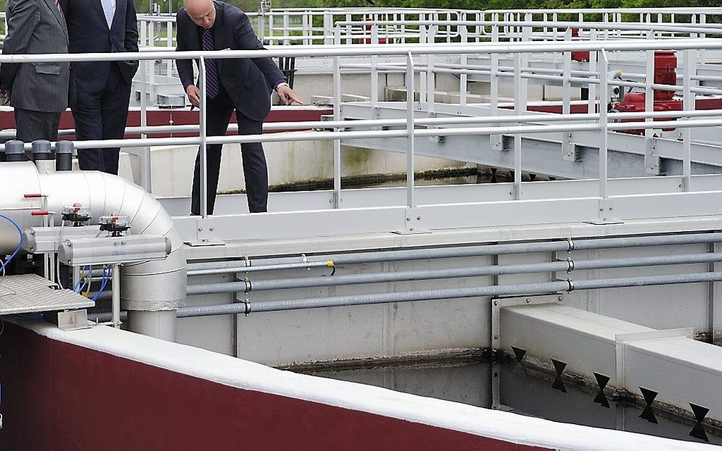 Willem-Alexander opent waterzuivering Epe. Foto ANP